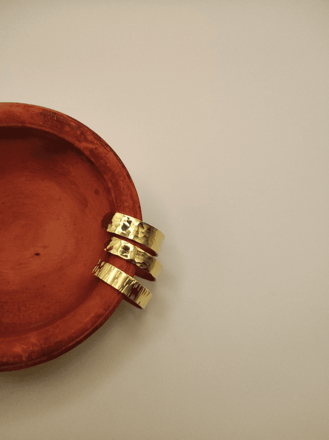 Bague simple martelée 